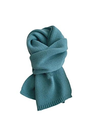 SERUMY Écharpes Tricotées Femmes dautomne dhiver Couleur Solide Écharpe Mince Nuerchief Doux Blanc Brun Blanc Chaud en Lain