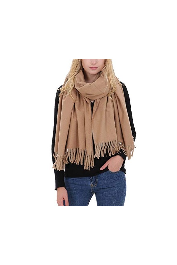 ACMEDE Écharpe du cachemire, Chaude Pashmina/Foulard/Châle, Couleur Unie, 195 * 70cm