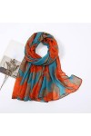 Bysonglezai Foulard Femme Echarpe Homme Châle Automne Nouvelle Mode Rétro Big Floral Viscose Écharpe Dame Imprimer Voile Châl