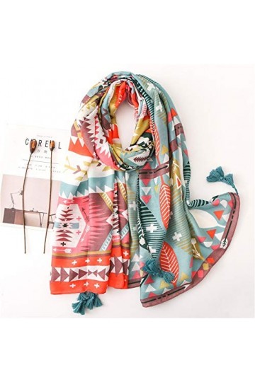 NXYJD Femmes Mode Rayé Ligne Patchwork Viscose Châle Écharpe Lady Imprimer Doux Pashmina Étole Wrap Bandana