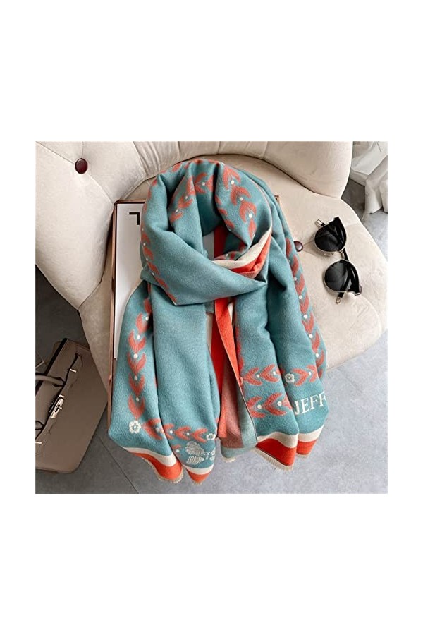 JIAQUAN-SHOP Écharpes Écharpe de Cachemire Hiver Foulard Femmes Glands Pashmina Chaude épaisse Couverture châles châles Wraps