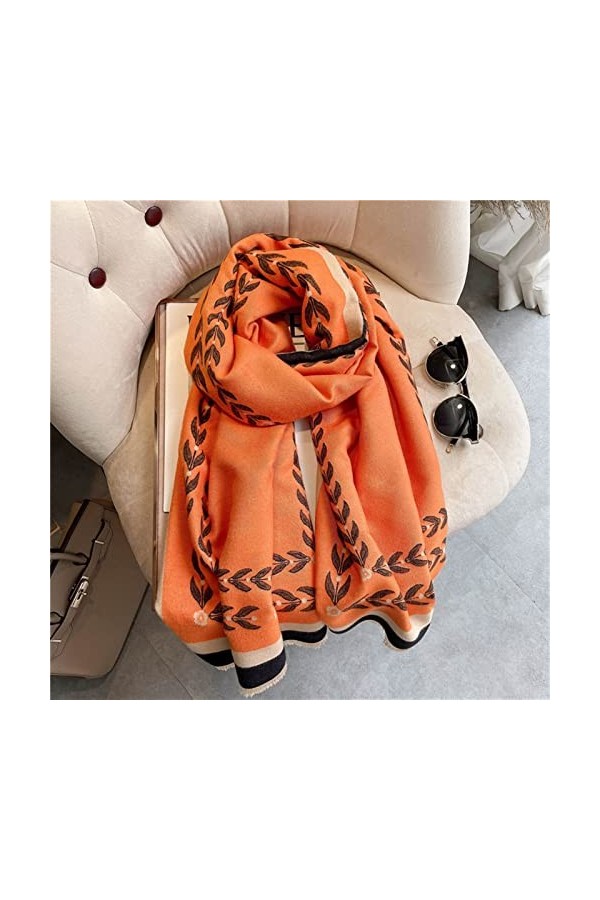 JIAQUAN-SHOP Écharpes Écharpe de Cachemire Hiver Foulard Femmes Glands Pashmina Chaude épaisse Couverture châles châles Wraps