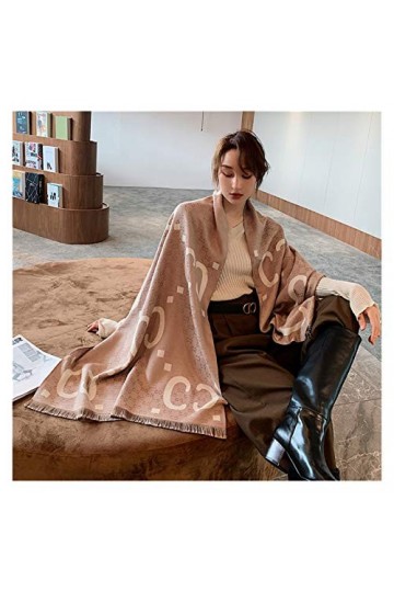 Srfghjs Écharpe 2020 Écharpe dhiver de Haute qualité cachemires Lady Pashmina Echarpes Femmes épais Chaud Couverture Wraps 