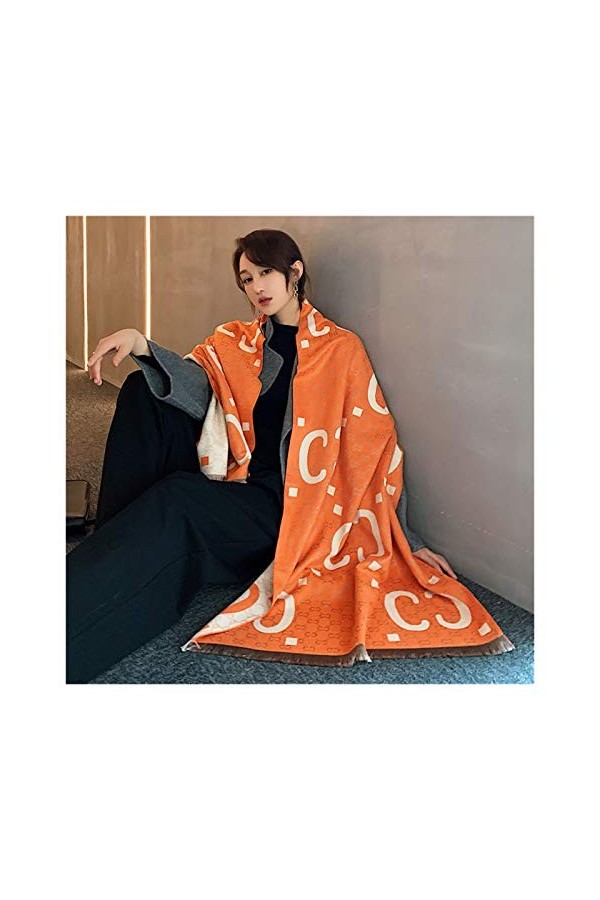 Srfghjs Écharpe 2020 Écharpe dhiver de Haute qualité cachemires Lady Pashmina Echarpes Femmes épais Chaud Couverture Wraps 