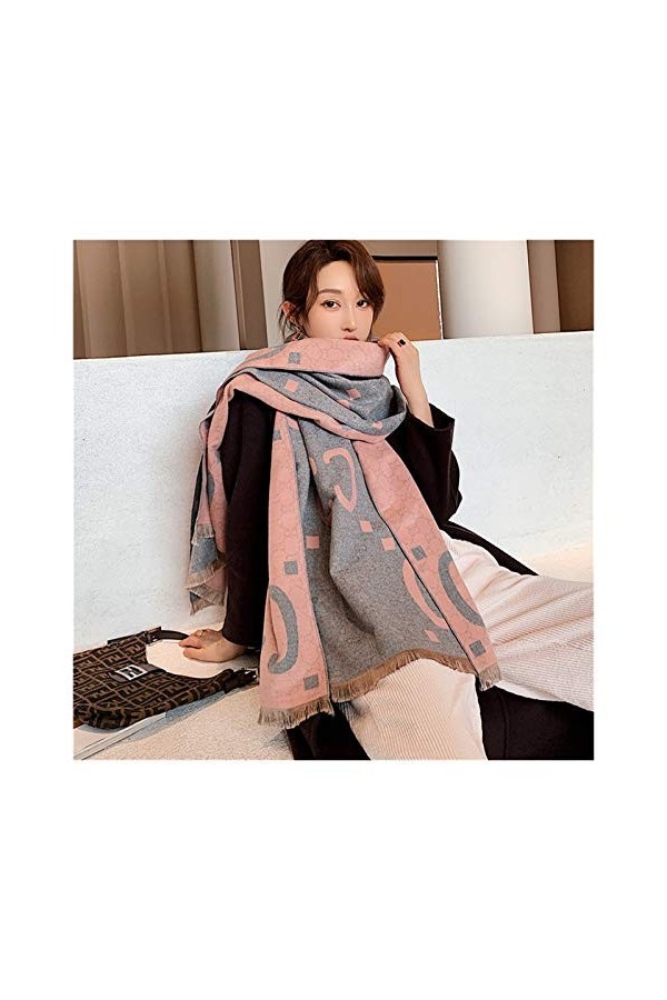 Srfghjs Écharpe 2020 Écharpe dhiver de Haute qualité cachemires Lady Pashmina Echarpes Femmes épais Chaud Couverture Wraps 