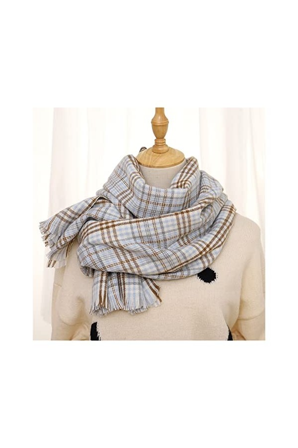 LXSWY écharpe Épais Chaud Hiver écharpe Design imprimé Femmes Cachemire Pashmina châle Dame Wrap Gland écharpes tricoté Homme