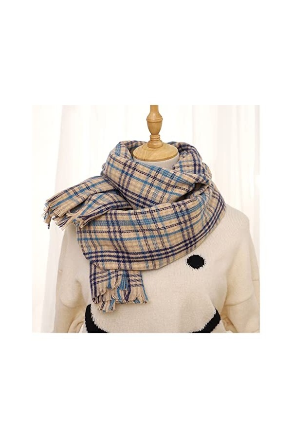 LXSWY écharpe Épais Chaud Hiver écharpe Design imprimé Femmes Cachemire Pashmina châle Dame Wrap Gland écharpes tricoté Homme