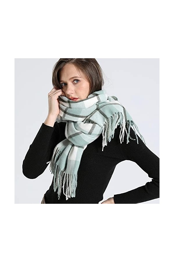 Bysonglezai Mode Automne Hiver Écharpe Chaude Motif Point Glands Femmes Épaissir Wrap Châle Dame Silencieux Couverture 25