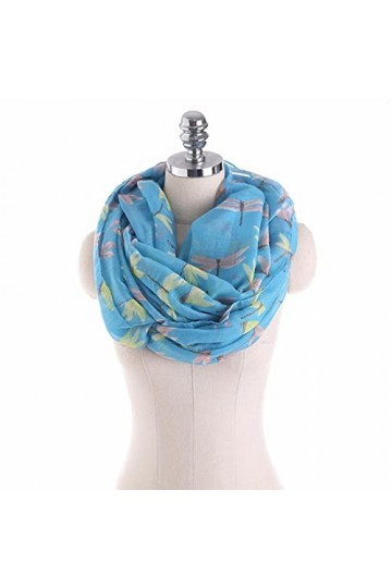 Bysonglezai Foulard Femme Echarpe Homme Châle Libellule Imprimé Écharpe Nouveau Coloré Élégant Chaud Automne Insecte Motif Do