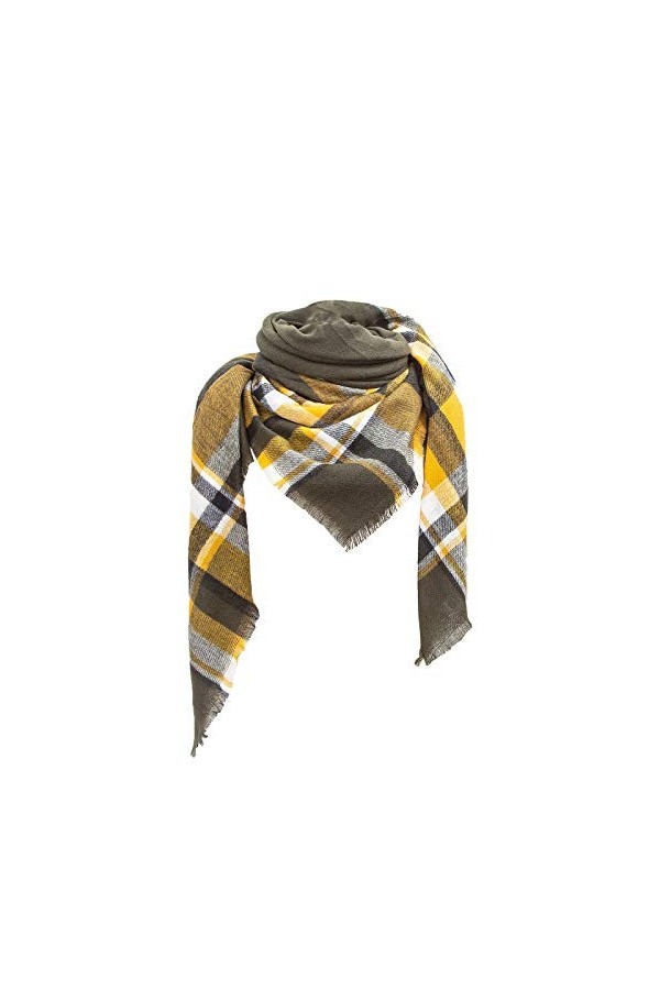 Echarpes Femme Femmes Chaud Long châle enveloppe Grandes écharpes Tricot Gland écharpe à Carreaux Viscose écharpe à Franges 