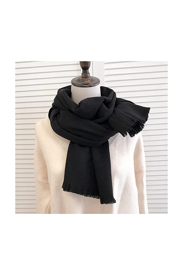 Secuos Nouveau Hiver Laine Tricoté Écharpe Chaud Doux Femmes Garder Au Chaud Coton Foulards Hommes Nouvelle Dame Écharpe Cade