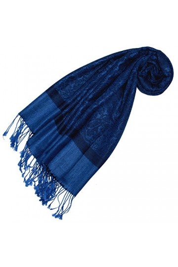 LORENZO CANA - Pashmina - Imprimé Cachemire - Femme bleu