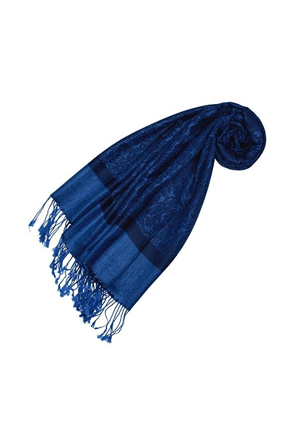 LORENZO CANA - Pashmina - Imprimé Cachemire - Femme bleu