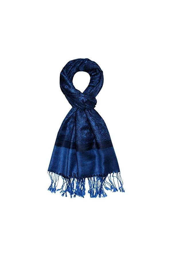 LORENZO CANA - Pashmina - Imprimé Cachemire - Femme bleu