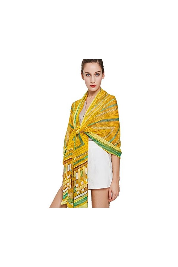 DANA XU - Pashmina - Femme - Jaune - Large