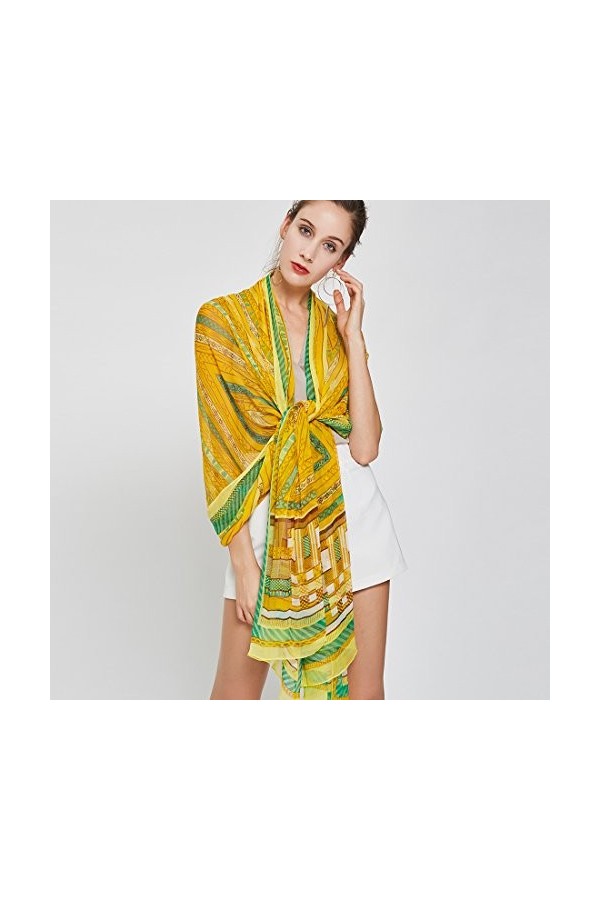 DANA XU - Pashmina - Femme - Jaune - Large