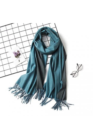 UKKO Foulard Écharpe dhiver Double Côté Foulards Feuilles De Femmes Mode Foulard Cachemire Chaud Et Soft Lady Châles Pashmin