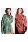 LXSWY écharpe Luxe épais Chaud Hiver écharpe Design imprimé Femmes Cachemire Pashmina châle Dame Wrap Gland écharpes tricoté 