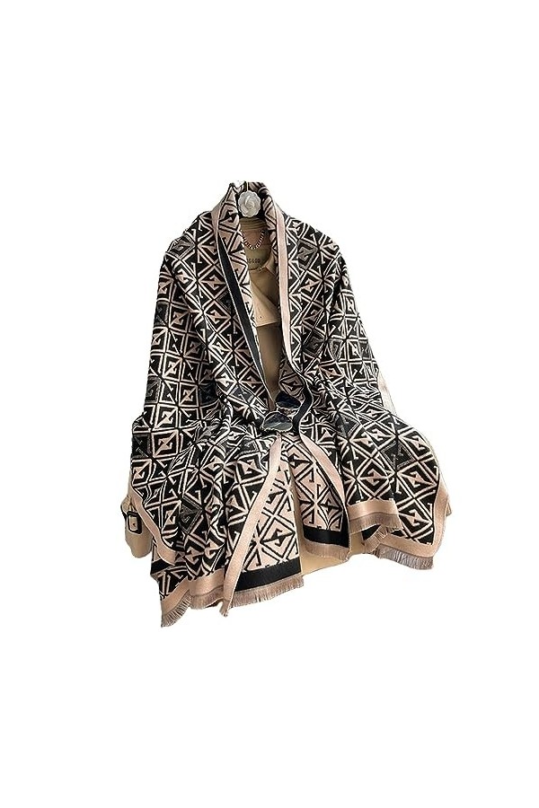 ZONTO Châle Écharpe Épaisse De LÉcharpe Pour Femmes Chaudes Et Châle En Cachemire Imprimé Enveloppe De Cachette De Voyage De