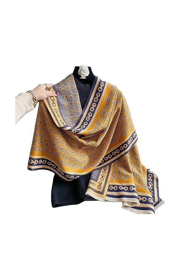 ZONTO Châle Écharpe Épaisse De LÉcharpe Pour Femmes Chaudes Et Châle En Cachemire Imprimé Enveloppe De Cachette De Voyage De