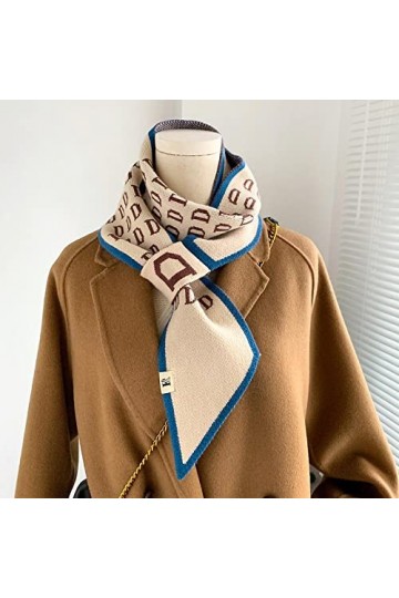 Bysonglezai Foulard Femme Echarpe Homme Châle Écharpe Nouveau Design Lettre Tricoté Écharpe Femmes Hiver Écharpe Chaude Longu