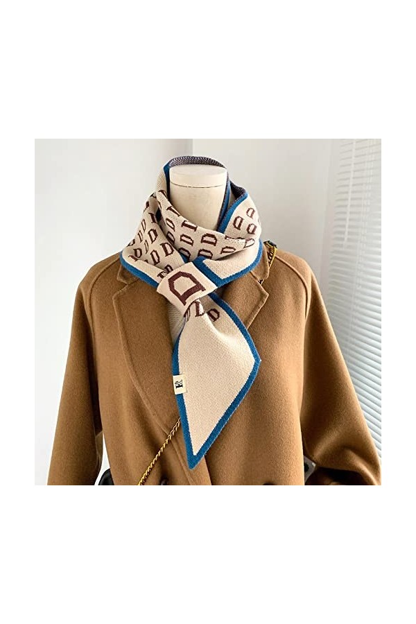 Bysonglezai Foulard Femme Echarpe Homme Châle Écharpe Nouveau Design Lettre Tricoté Écharpe Femmes Hiver Écharpe Chaude Longu