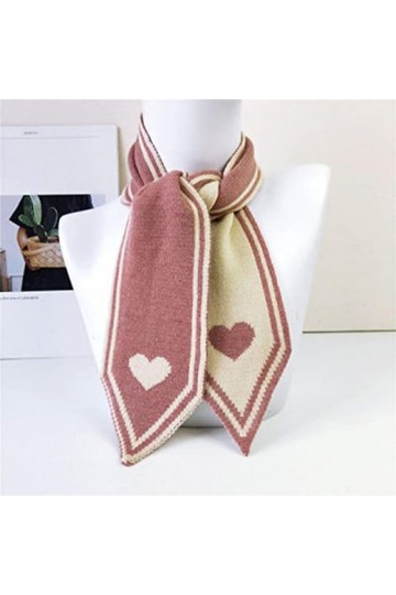 Bysonglezai Foulard Femme Echarpe Homme Châle Mode Couleur Unie Double Couche Tricot Laine Écharpe Chaude Hiver Femmes Pointu