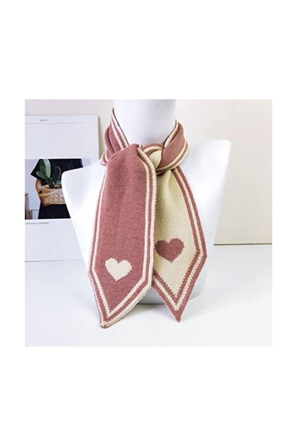 Bysonglezai Foulard Femme Echarpe Homme Châle Mode Couleur Unie Double Couche Tricot Laine Écharpe Chaude Hiver Femmes Pointu