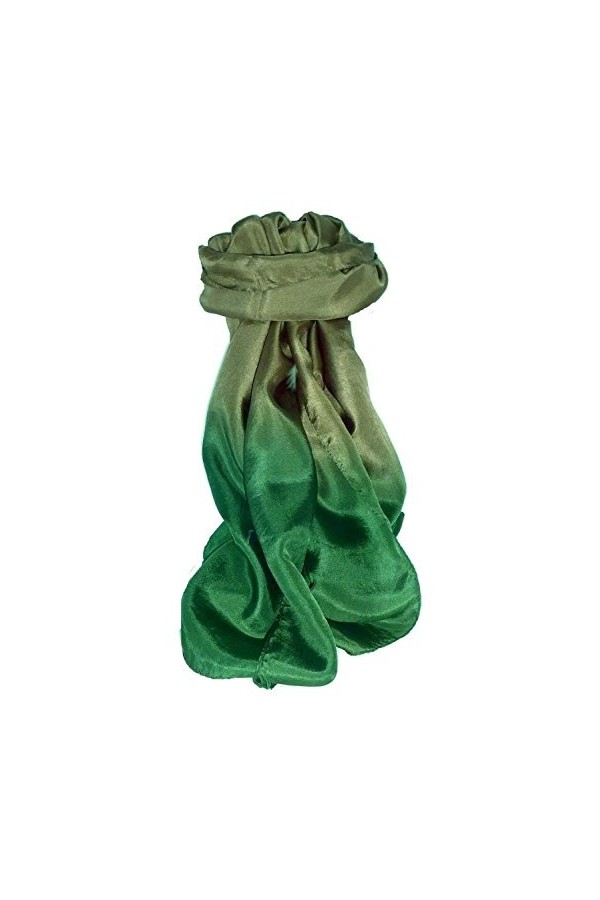 Pashmina & Silk Foulard de Soie “Tabby Weave” Heritage Emerald