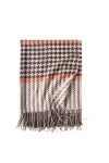 TOBILE Echarpe Femme Check Imitation Cachemire Foulards Et Foulards De Rue Femmes Hiver Chaud-Brown Rice