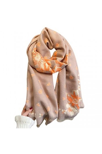 SUYGGCK éCharpe Écharpe dhiver Chaude Cachemire Femmes Pashmina Design Print Châles Enveloppement De Couverture Épaisse Feme