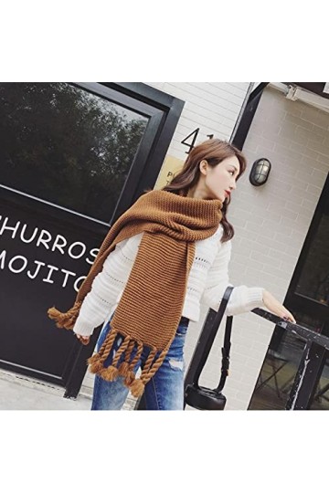 Foulard Echarpe Scarf Scarves Nouvelle Arrivée Chunky Solide Écharpe en Acrylique Tricoté Femmes Mode Doux Plus Chaud Cou Wra