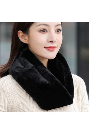 Bysonglezai Foulard Femme Echarpe Homme Châle Coupe Écharpe Hiver Épaissir Double Face en Peluche Pull Faux Col Protège-Cou S