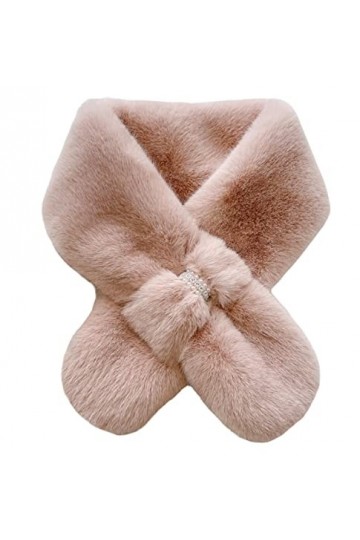 Bysonglezai Foulard Femme Echarpe Homme Châle Mode Solide Couleur Arc Perle en Peluche Écharpe dhiver en Plein Air Cou Garde