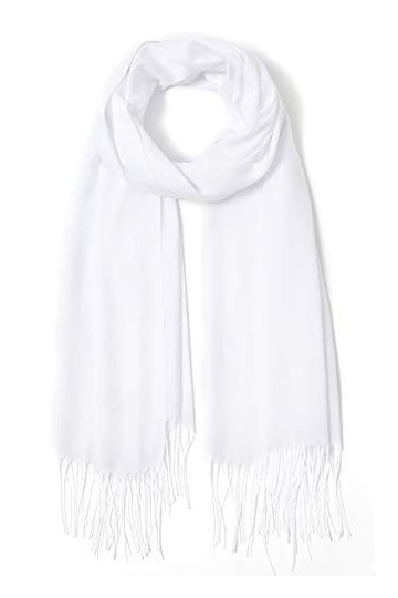 Châles et écharpes pashmina pour femme - Pour fête de mariage - Longue mode - Solide - Avec franges - - taille unique