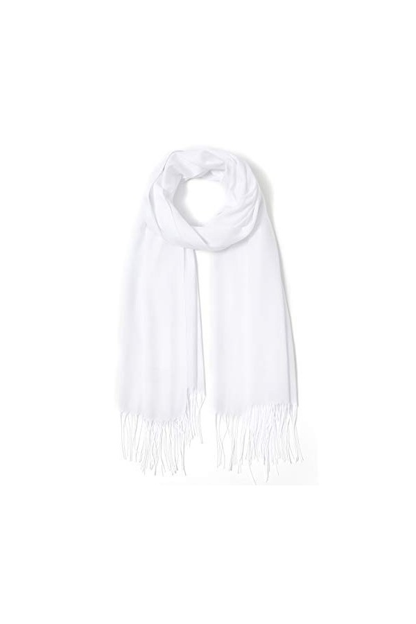 Châles et écharpes pashmina pour femme - Pour fête de mariage - Longue mode - Solide - Avec franges - - taille unique
