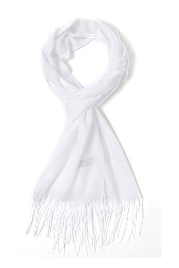 Châles et écharpes pashmina pour femme - Pour fête de mariage - Longue mode - Solide - Avec franges - - taille unique