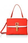 Valentino by Mario Satiro, Sac porté main femme, Multicolore Rosso/Bianco , 13x24.5x32 cm B x H T 