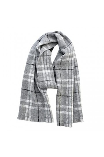 UKKO Echarpe Femme Laine Châle Classique Gris Écharpe Longue Écharpe Femme Hiver Hiver Mode Décontracté Bandana Chaud Pashmin