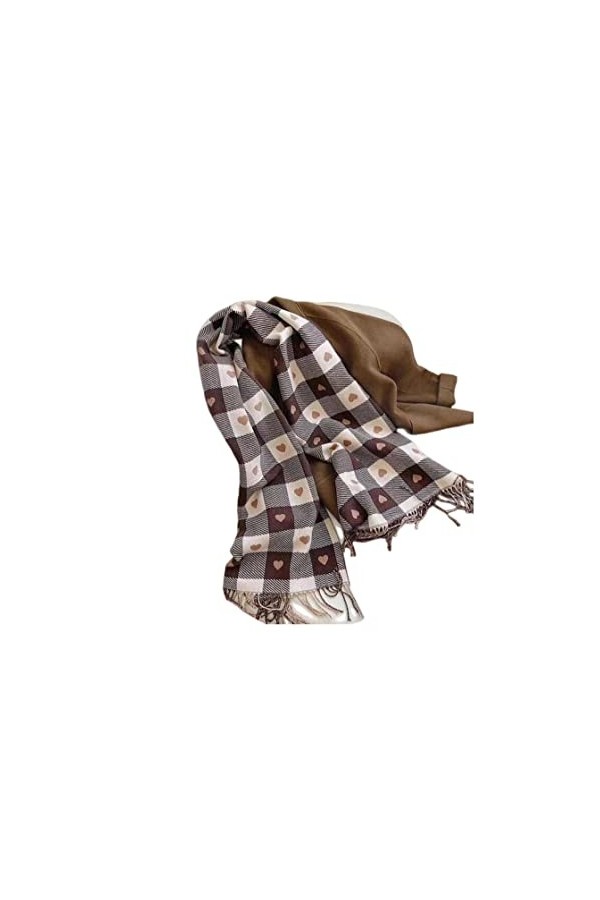 SERUMY Écharpes Tricotées Marque Femmes Tricotées Cœur À Carre-98