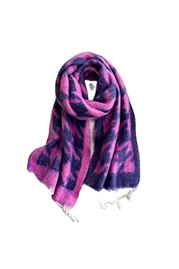 SERUMY Foulards Écharpe en Cachemire Chauffeur Chaud pour Les Femmes Neckerchief Long Châle Épais Imprimé Hiver-Wt71-6