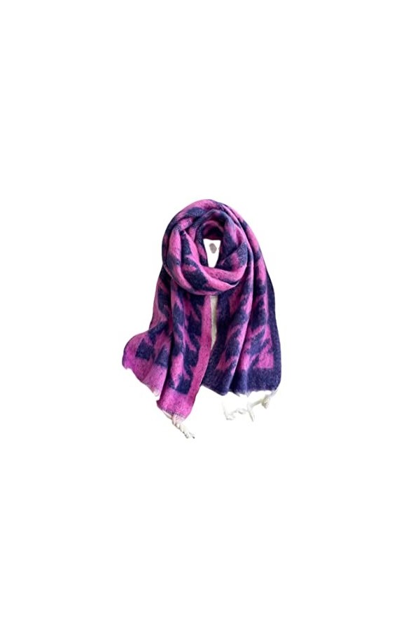 SERUMY Foulards Écharpe en Cachemire Chauffeur Chaud pour Les Femmes Neckerchief Long Châle Épais Imprimé Hiver-Wt71-6