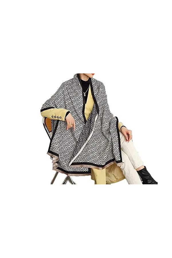 Tbkoly Écharpe châle à la Mode écharpe Poncho, écharpe dhiver imprimé Animal Femmes Cachemire Chaud écharpe en Cachemire Fem