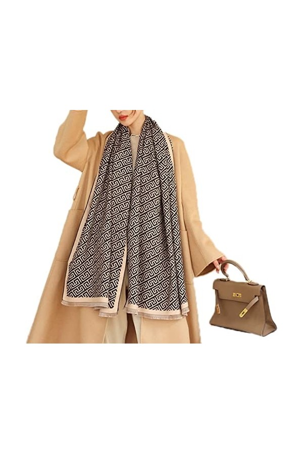 Tbkoly Écharpe châle à la Mode écharpe Poncho, écharpe dhiver imprimé Animal Femmes Cachemire Chaud écharpe en Cachemire Fem