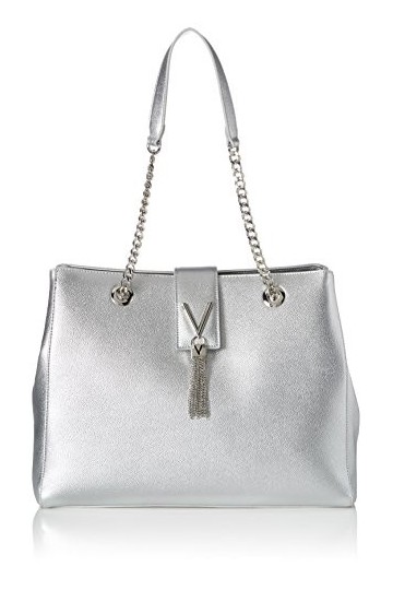 Valentino by Mario Divina, Sacs portés épaule femme, Argenté Argento , 14x28.5x36 cm B x H T 