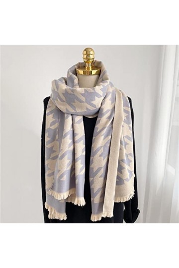 Foulard Echarpe Scarf Scarves Écharpe À Carreaux Femmes Luxe Couverture Chaude Cou Châle Enveloppes Épais Foulard Chaud Étole