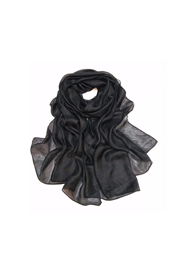 Foulard Femme Soie Cheveux pour De Hiver en Echarpe Écharpe en Lin Soyeux pour Femme
