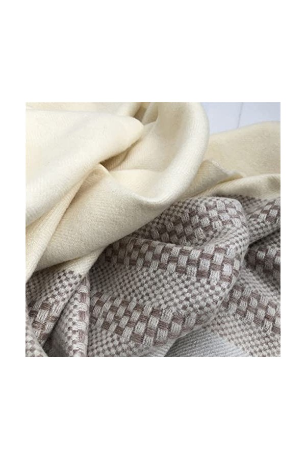 SISWIM Écharpe Chale Femme Écharpe Polyvalente à la Mode dautomne et dhiver Longue épissage châle Chaud écharpe tricotée mu