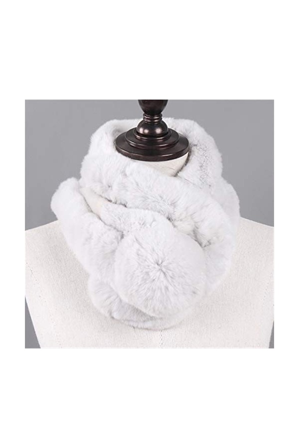 Écharpe Chale Femme Hiver Artificiel Fourrure Bague écharpe Femme chaleureuse Vraie Fourrure Artificielle Dame véritable Four