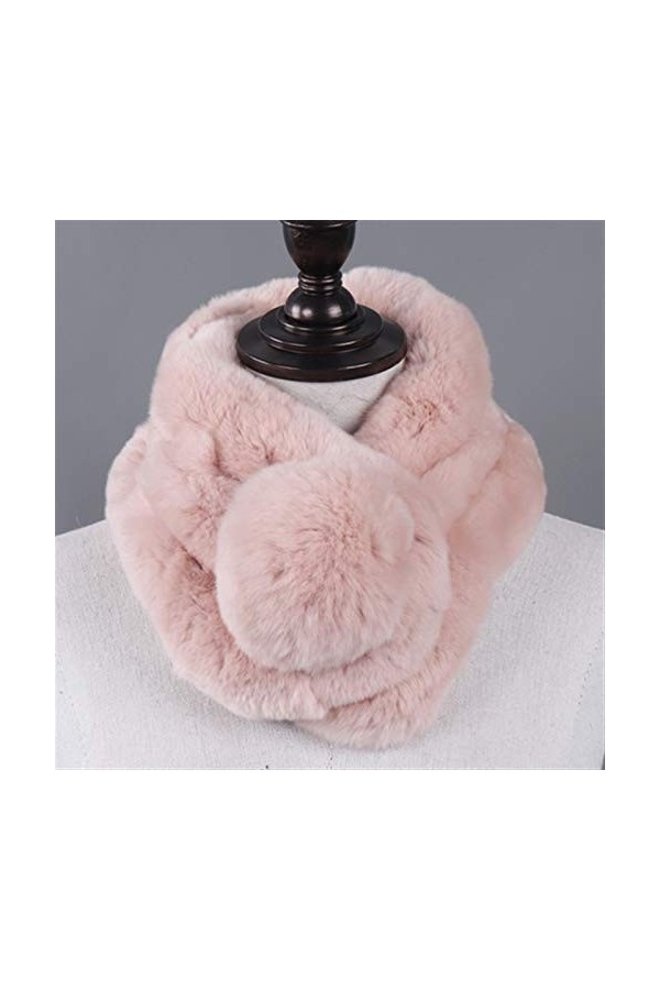 Écharpe Chale Femme Hiver Artificiel Fourrure Bague écharpe Femme chaleureuse Vraie Fourrure Artificielle Dame véritable Four